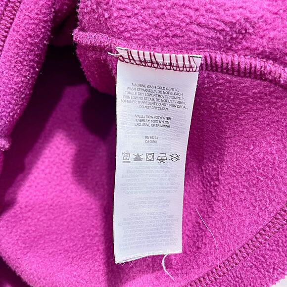 Columbia Three Lakes Colorblock Fleece Pullover Pink Purple 1/4 Snap Womens XS - Picture 7 of 8